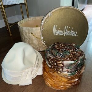 Set of 2 - Vintage 1960s Hat Collection with Hat Box